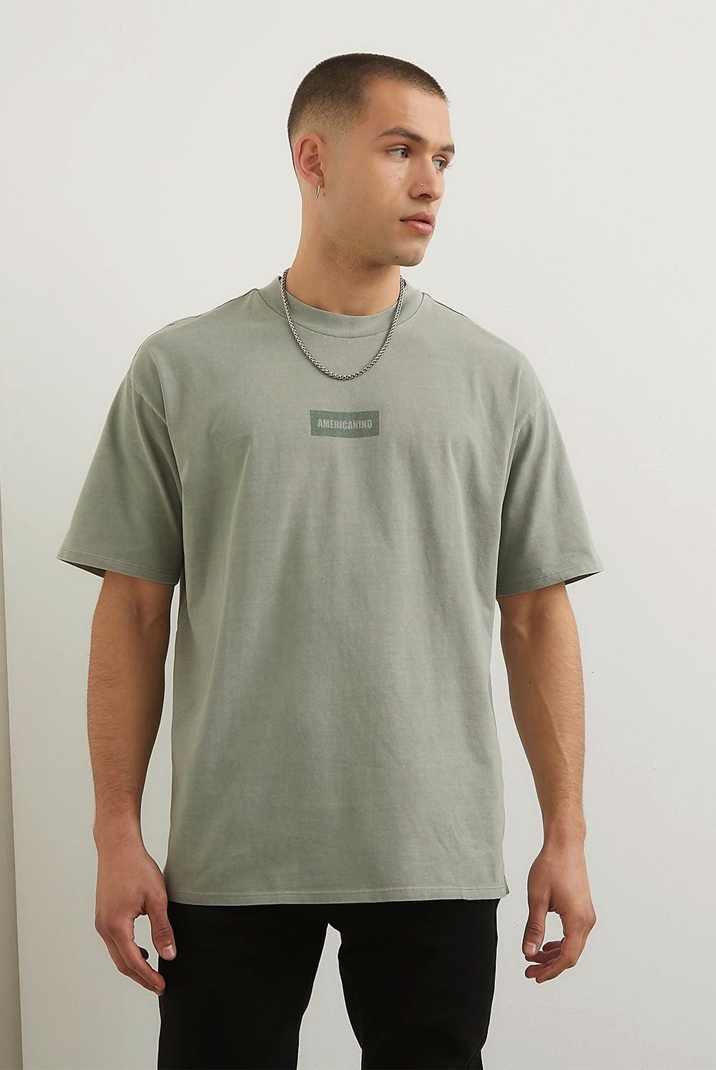 AMERICANINO - Polera Manga Corta Casual Oversize Hombre Americanino