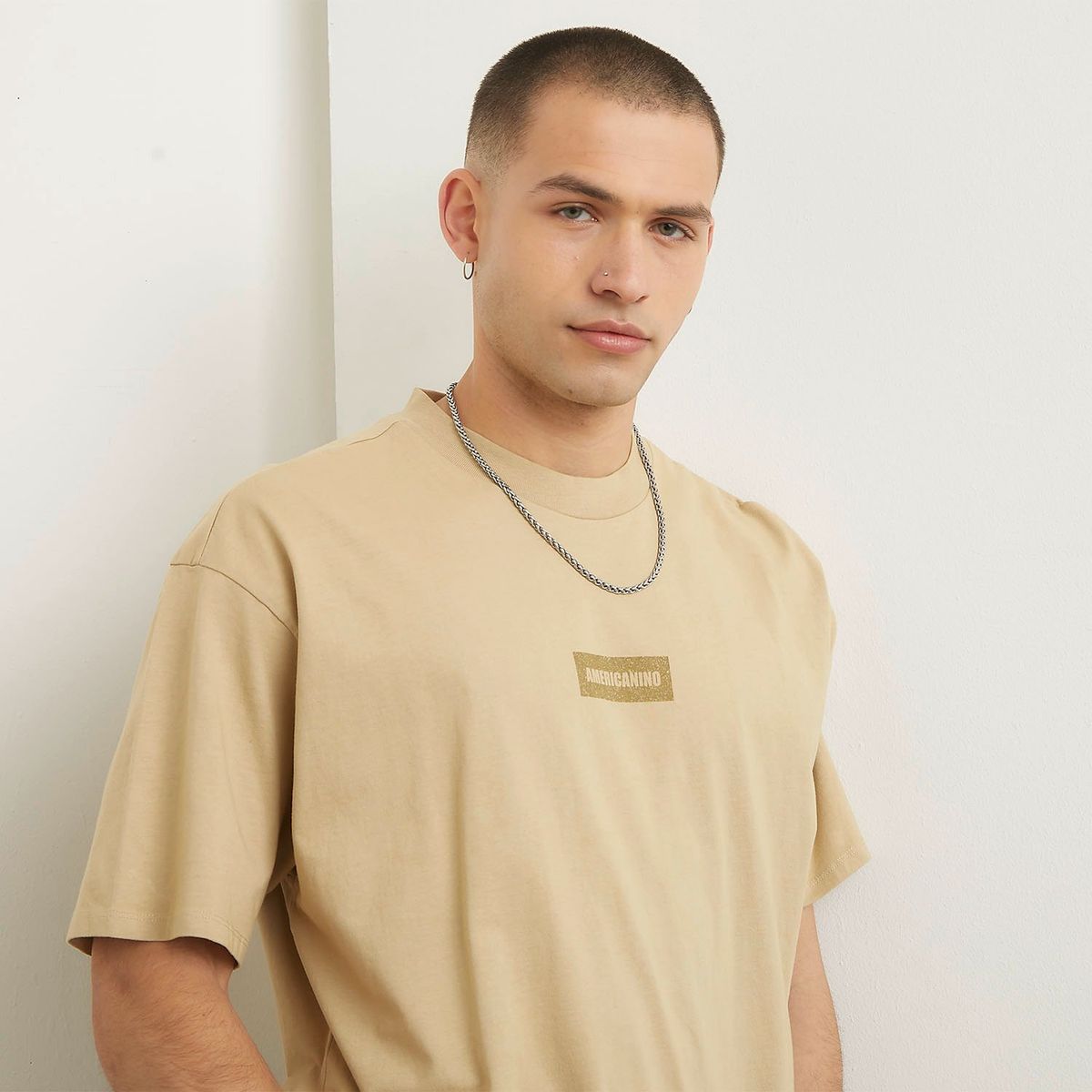 AMERICANINO - Polera Manga Corta Casual Oversize Hombre Americanino