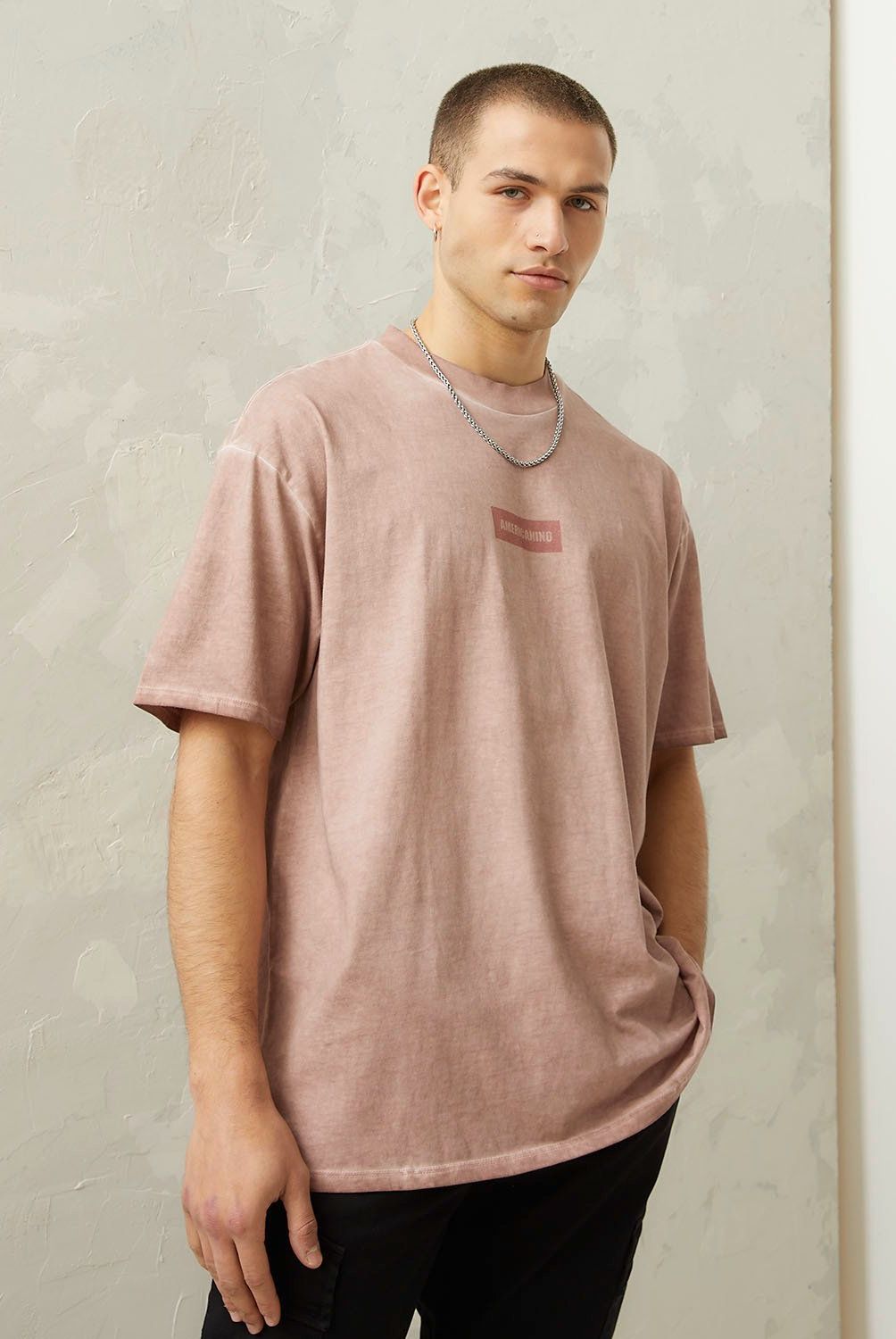 AMERICANINO - Polera Manga Corta Casual Oversize Hombre Americanino