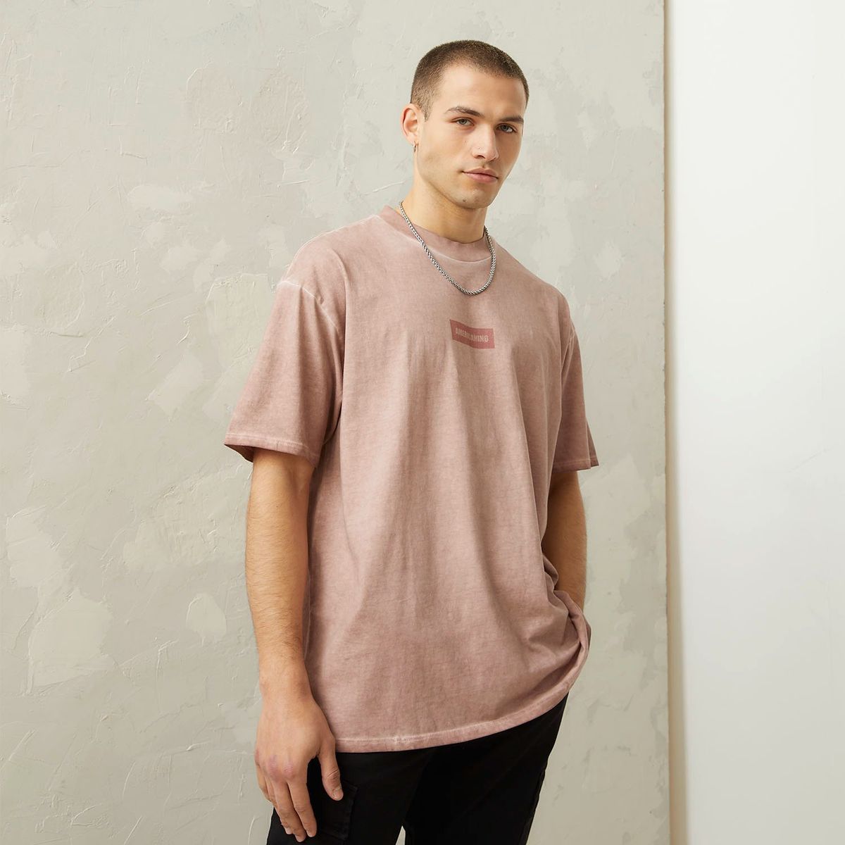 AMERICANINO - Polera Manga Corta Casual Oversize Hombre Americanino