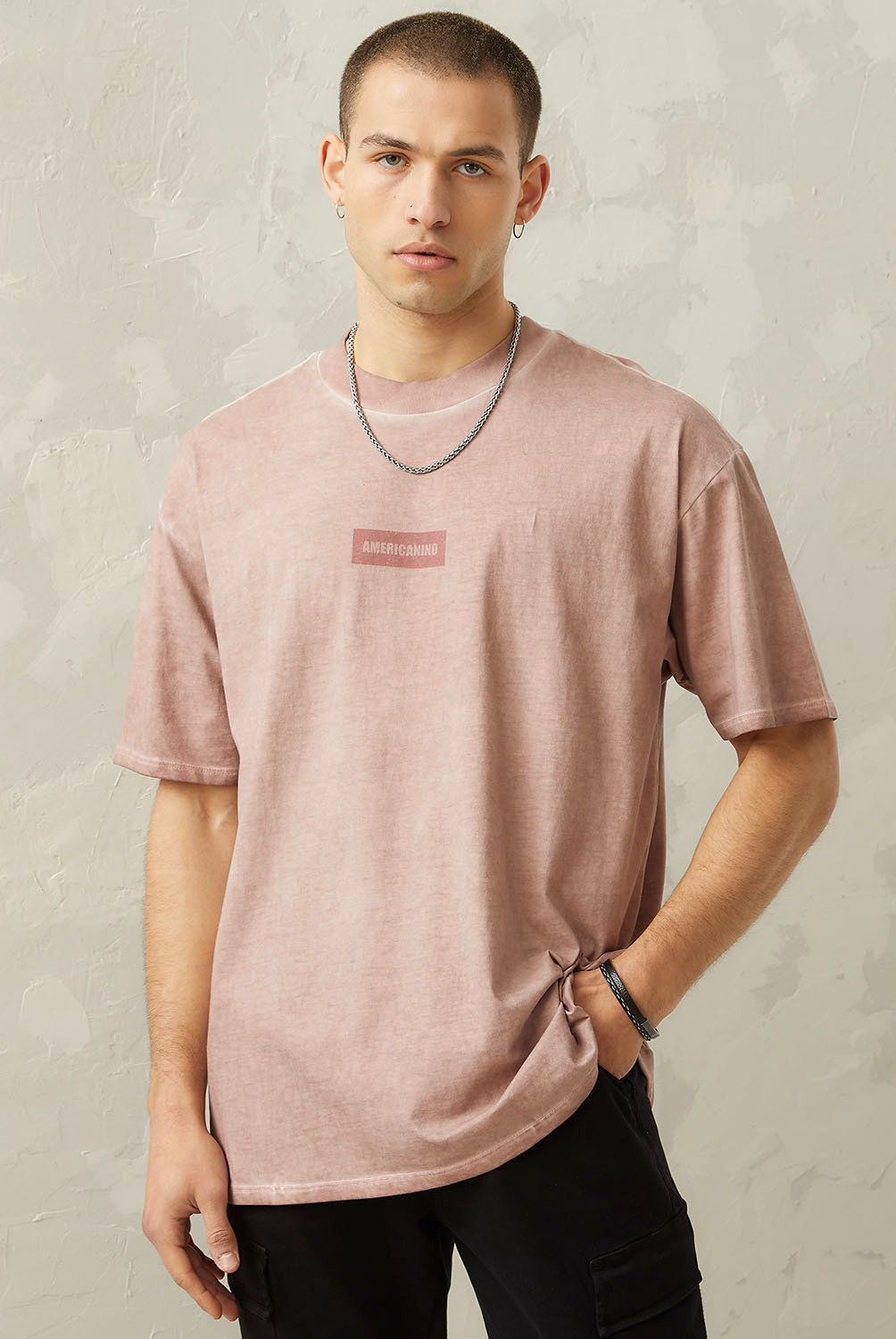 AMERICANINO - Polera Manga Corta Casual Oversize Hombre Americanino