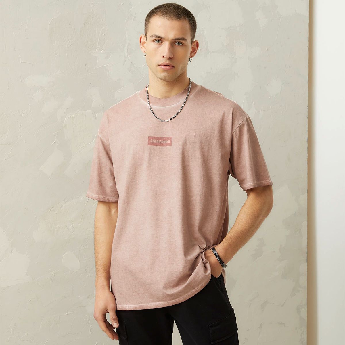 AMERICANINO - Polera Manga Corta Casual Oversize Hombre Americanino