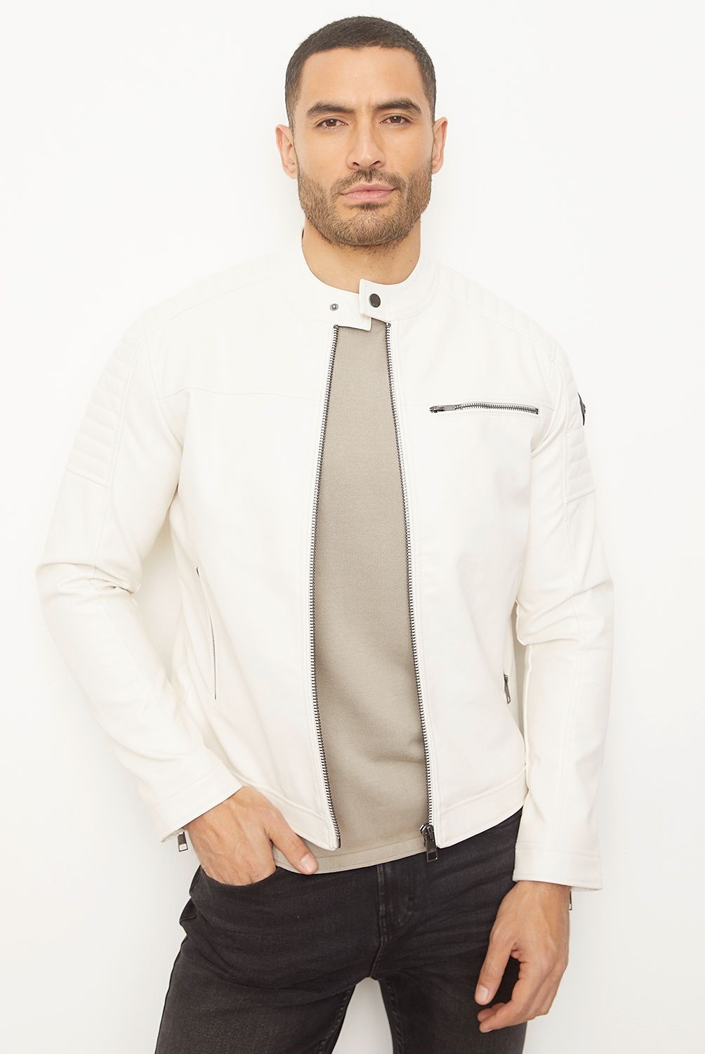 MOSSIMO - Chaqueta Pu Casual Hombre Mossimo