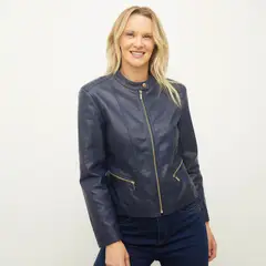 S COCCI - Chaqueta Eco Cuero S.Cocci Urbana Mujer Manga Larga