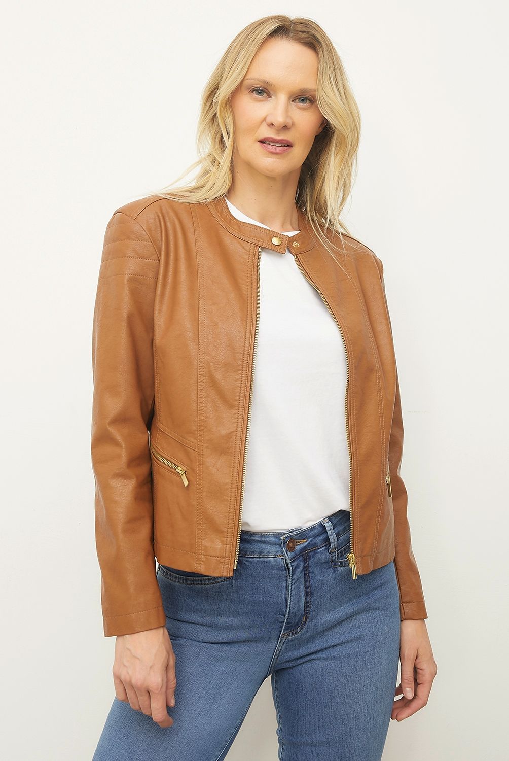 S COCCI - Chaqueta Eco Cuero S.Cocci Urbana Mujer Manga Larga