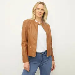 S COCCI - Chaqueta Eco Cuero S.Cocci Urbana Mujer Manga Larga