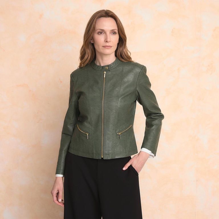 Chaqueta Efecto Cuero Mujer S.Cocci