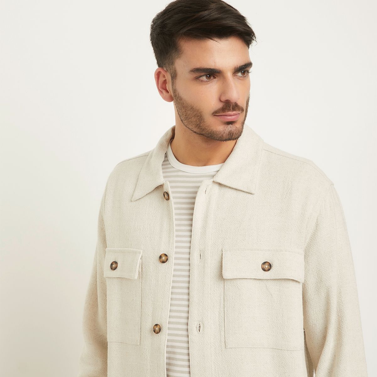 BASEMENT - Sobrecamisa Casual Hombre Basement