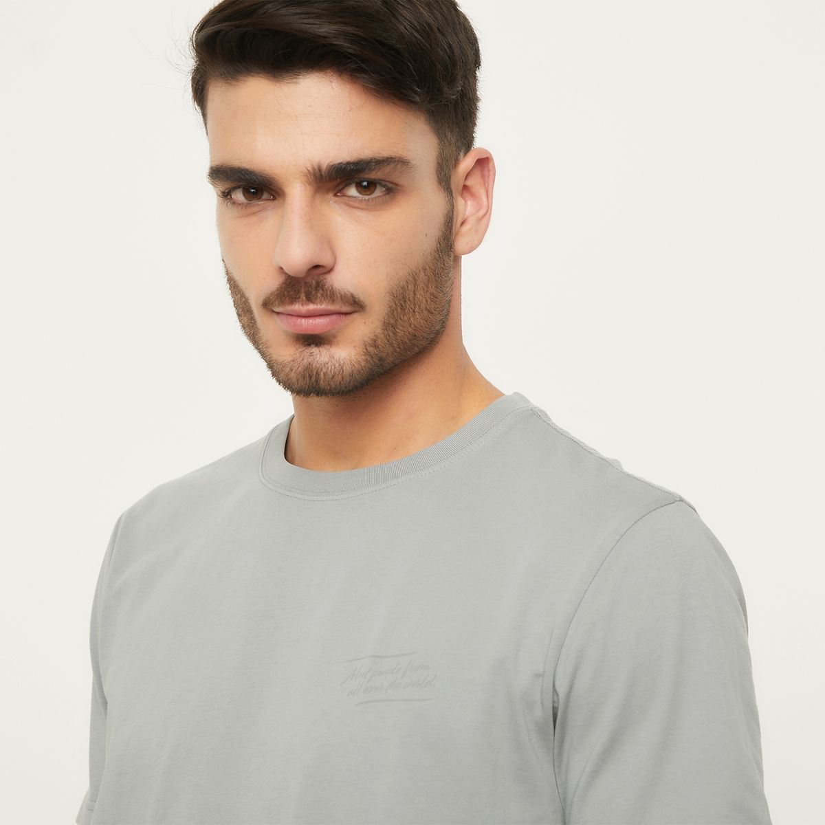 BASEMENT - Polera Manga Corta Regular Fit Hombre Basement