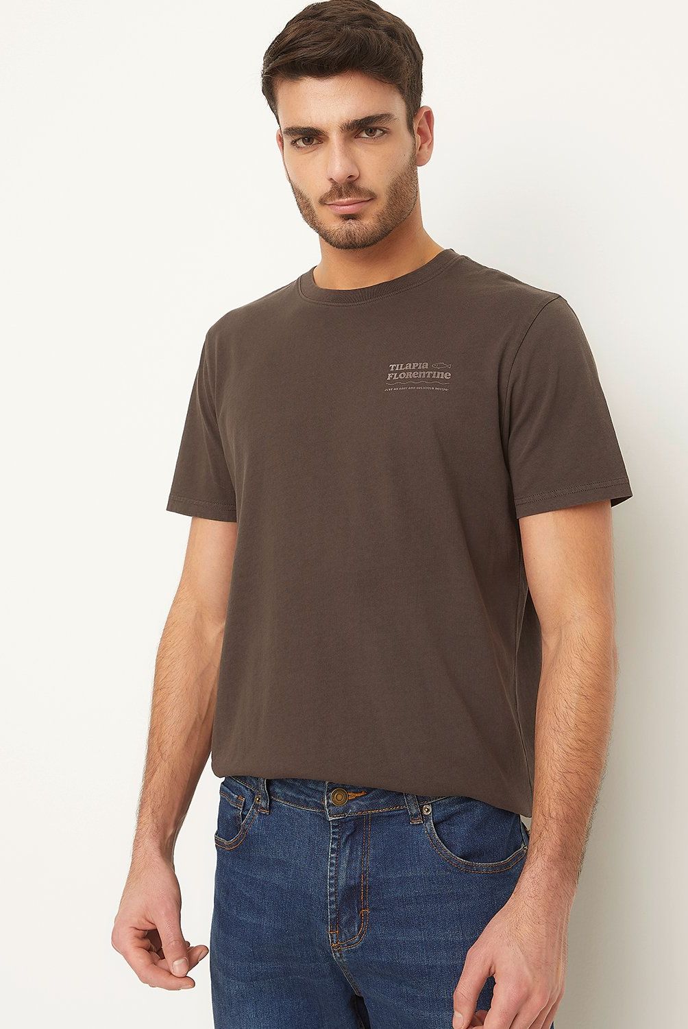 BASEMENT - Polera Manga Corta Regular Fit Hombre Basement