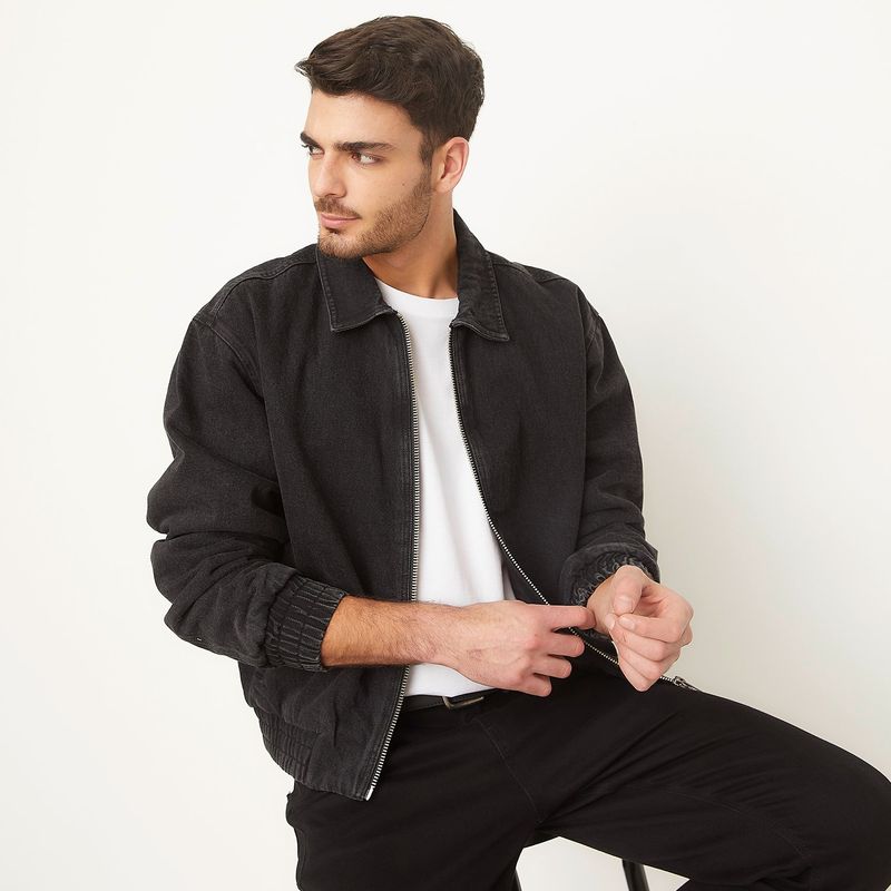 BASEMENT - Chaqueta Denim Loose Fit Hombre Basement