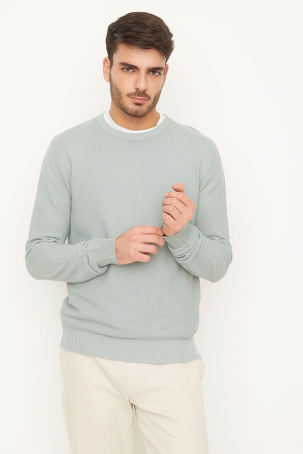 BASEMENT - Sweater Casual Regular Fit Hombre Basement