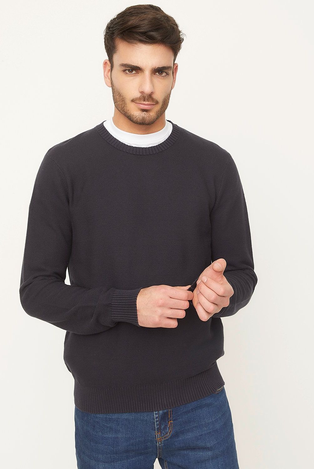 BASEMENT - Sweater Casual Regular Fit Hombre Basement