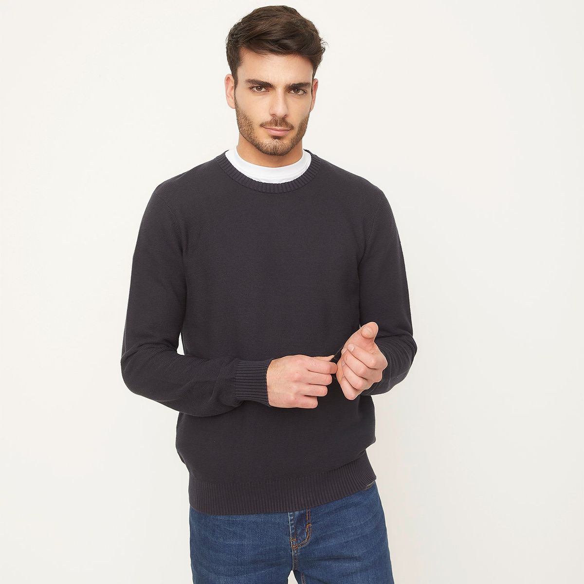 BASEMENT - Sweater Casual Regular Fit Hombre Basement