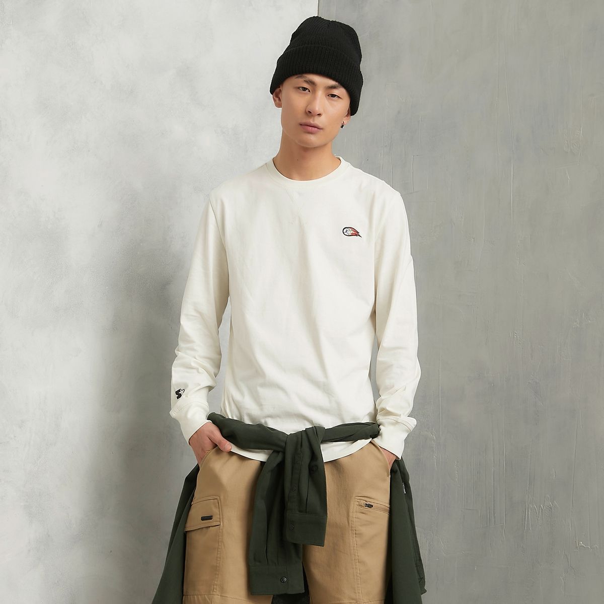 STARTER - Polera Manga Larga Casual Loose Fit Hombre Starter