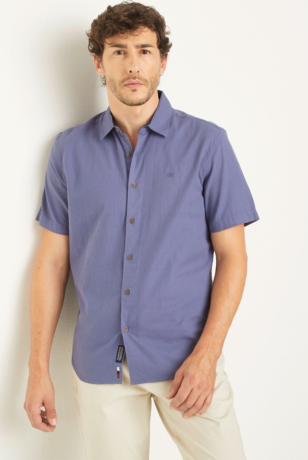 UNIVERSITY CLUB - Camisa Manga Corta Casual Hombre University Club