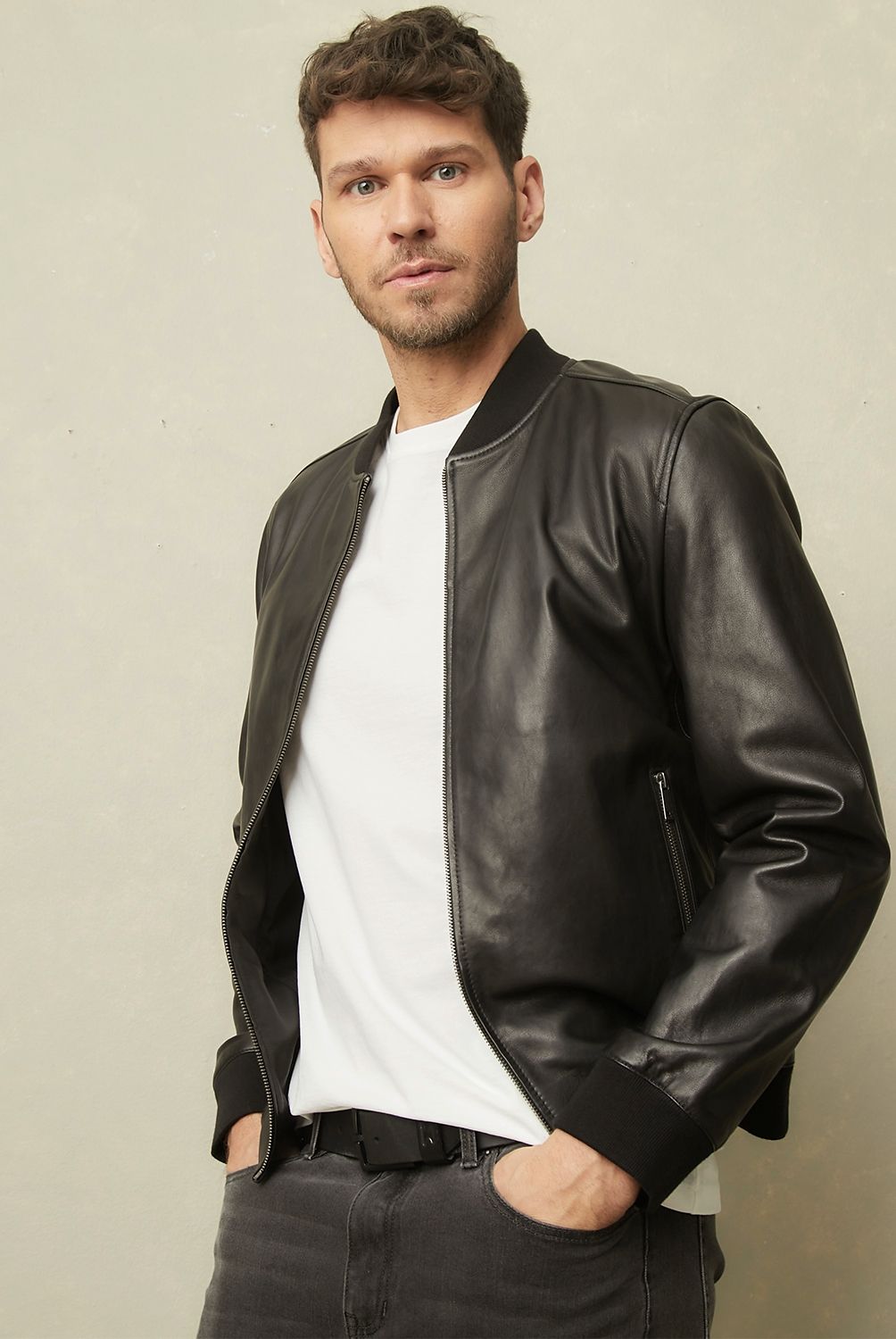 WOLF&HANK - Chaqueta De Hombre Cuero Wolf&Hank