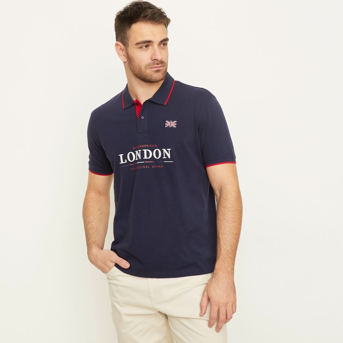 UNIVERSITY CLUB - Polera Manga Corta Casual Hombre University Club