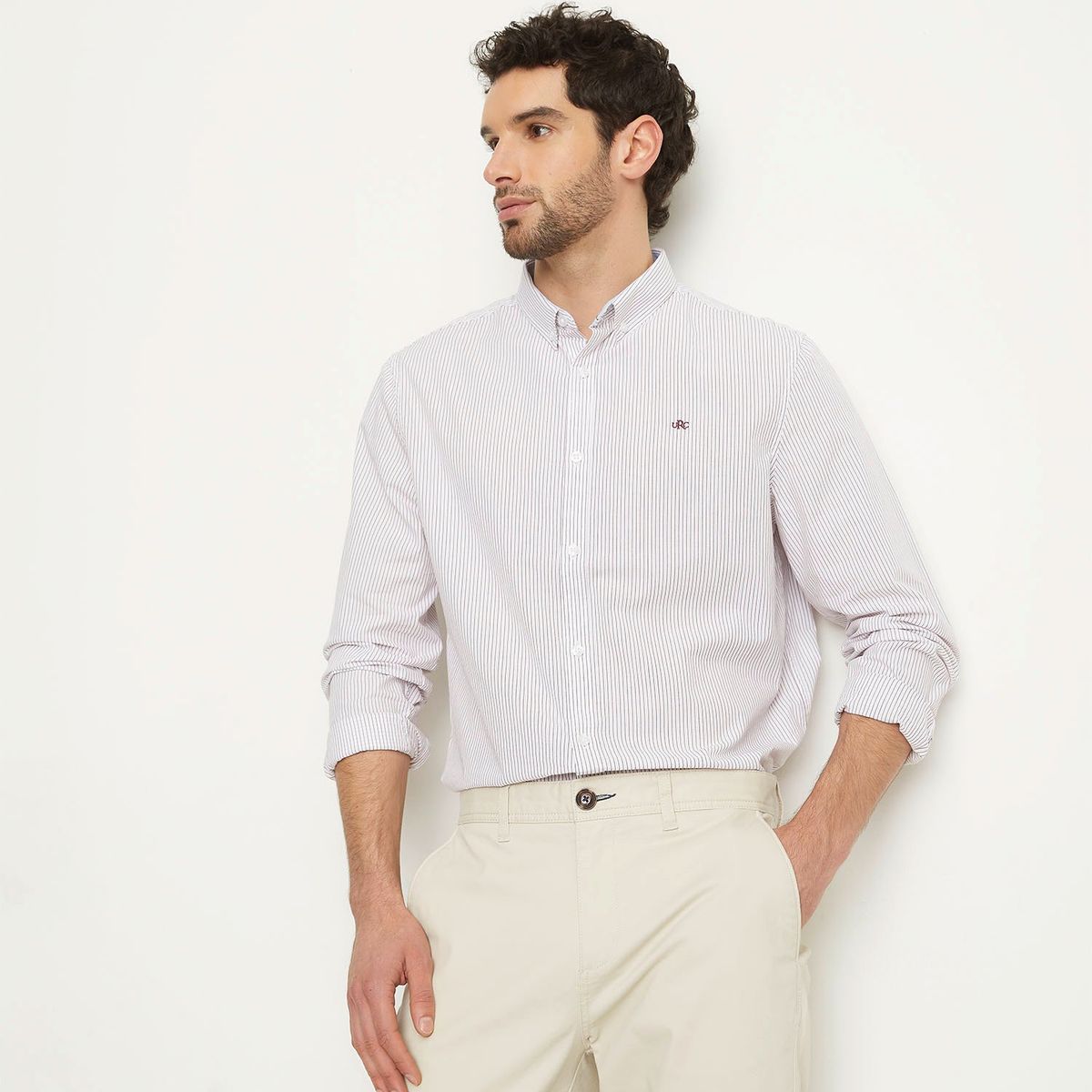 UNIVERSITY CLUB - Camisa Casual Hombre University Club Algodón Rayas Regular Fit