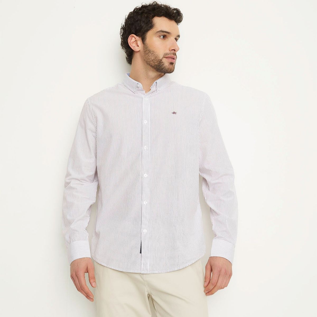 UNIVERSITY CLUB - Camisa Casual Hombre University Club Algodón Rayas Regular Fit
