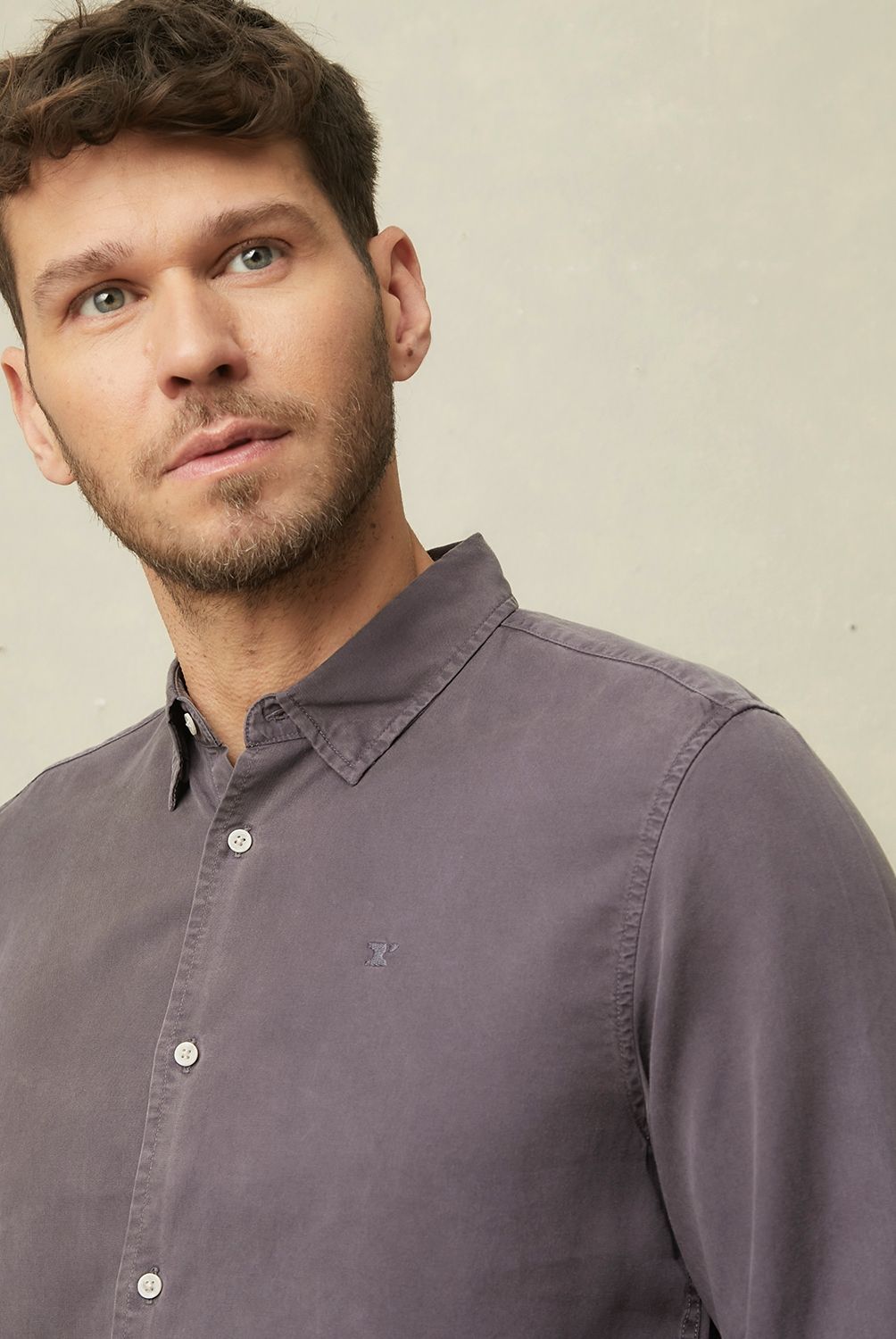WOLF&HANK - Camisa Manga Larga Slim Fit Hombre Wolf&Hank