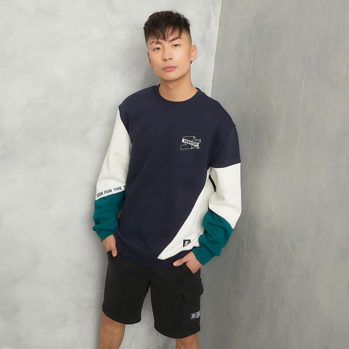 STARTER - Polerón Casual Cuello Redondo Regular Fit Hombre Starter