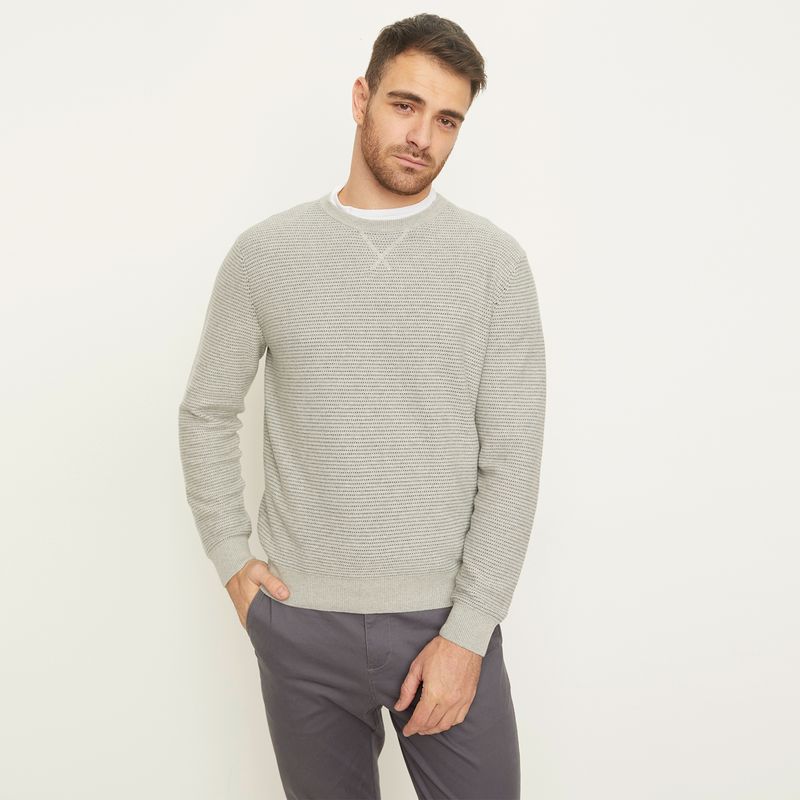 UNIVERSITY CLUB - Sweater Casual Cuello Redondo Relax Hombre University Club