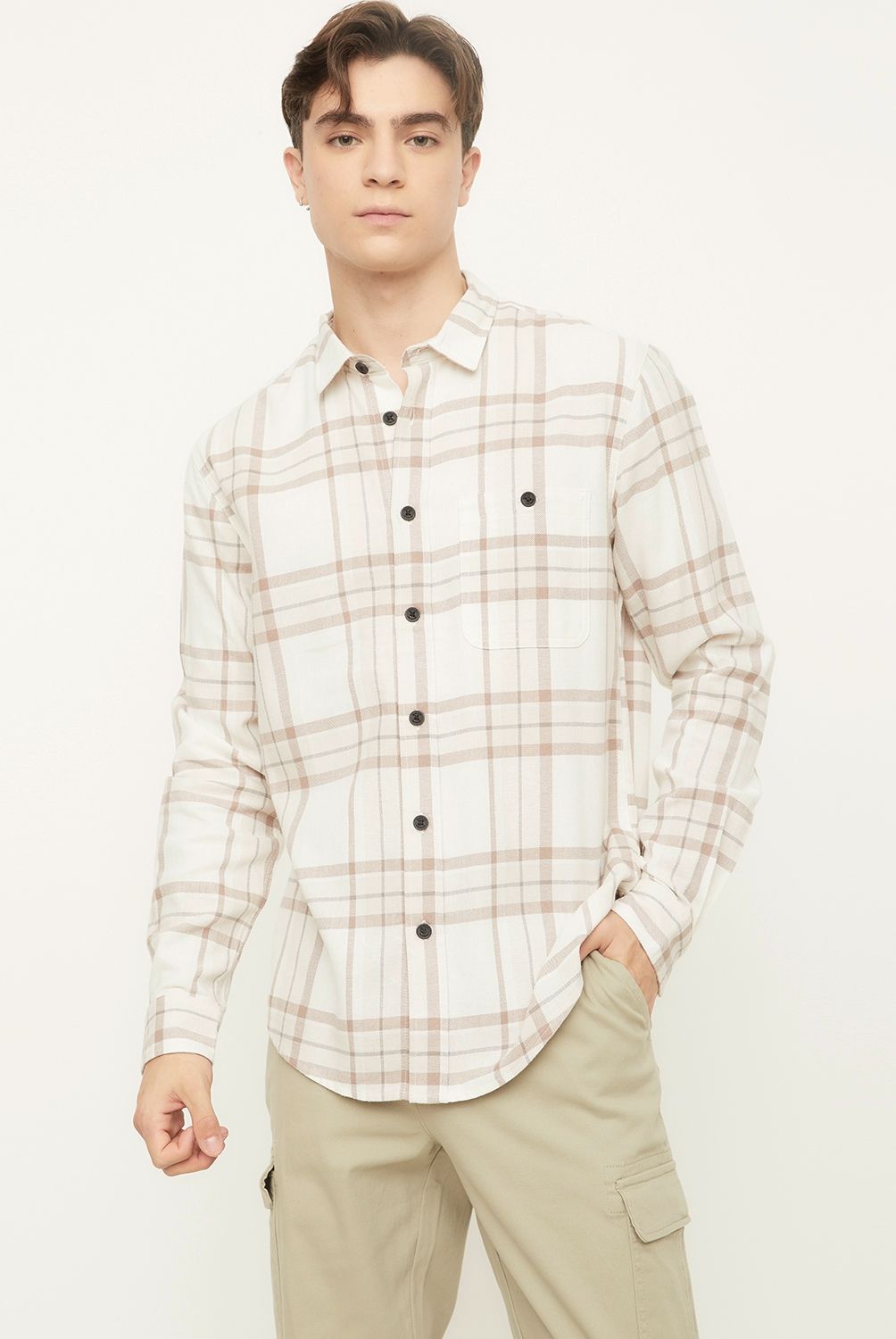 BEARCLIFF - Camisa Manga Larga  Regular Fit Hombre Bearcliff