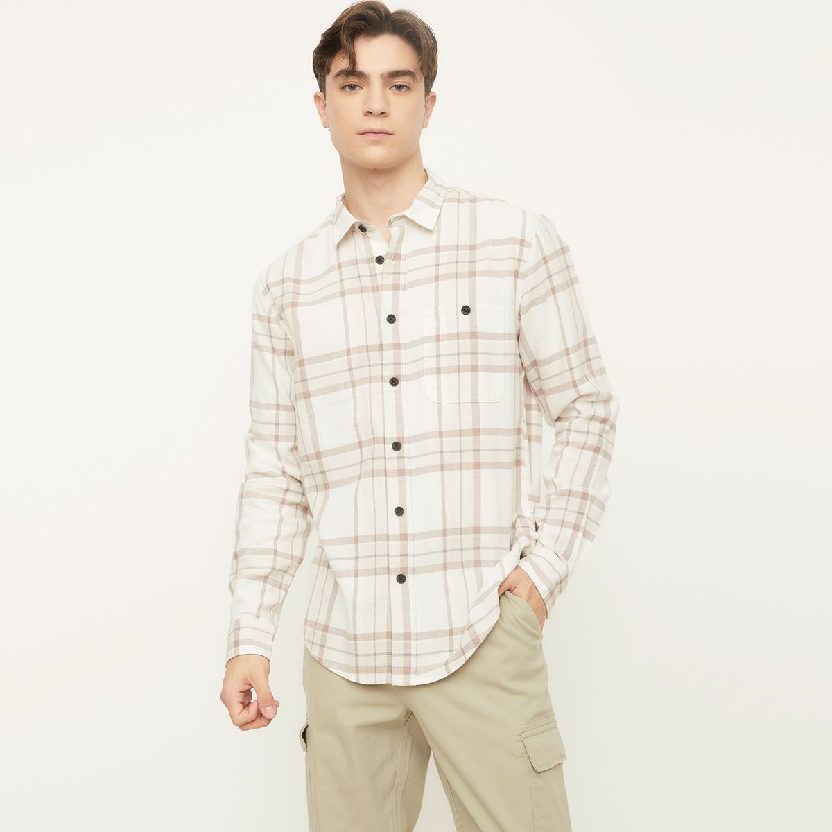 BEARCLIFF - Camisa Manga Larga  Regular Fit Hombre Bearcliff