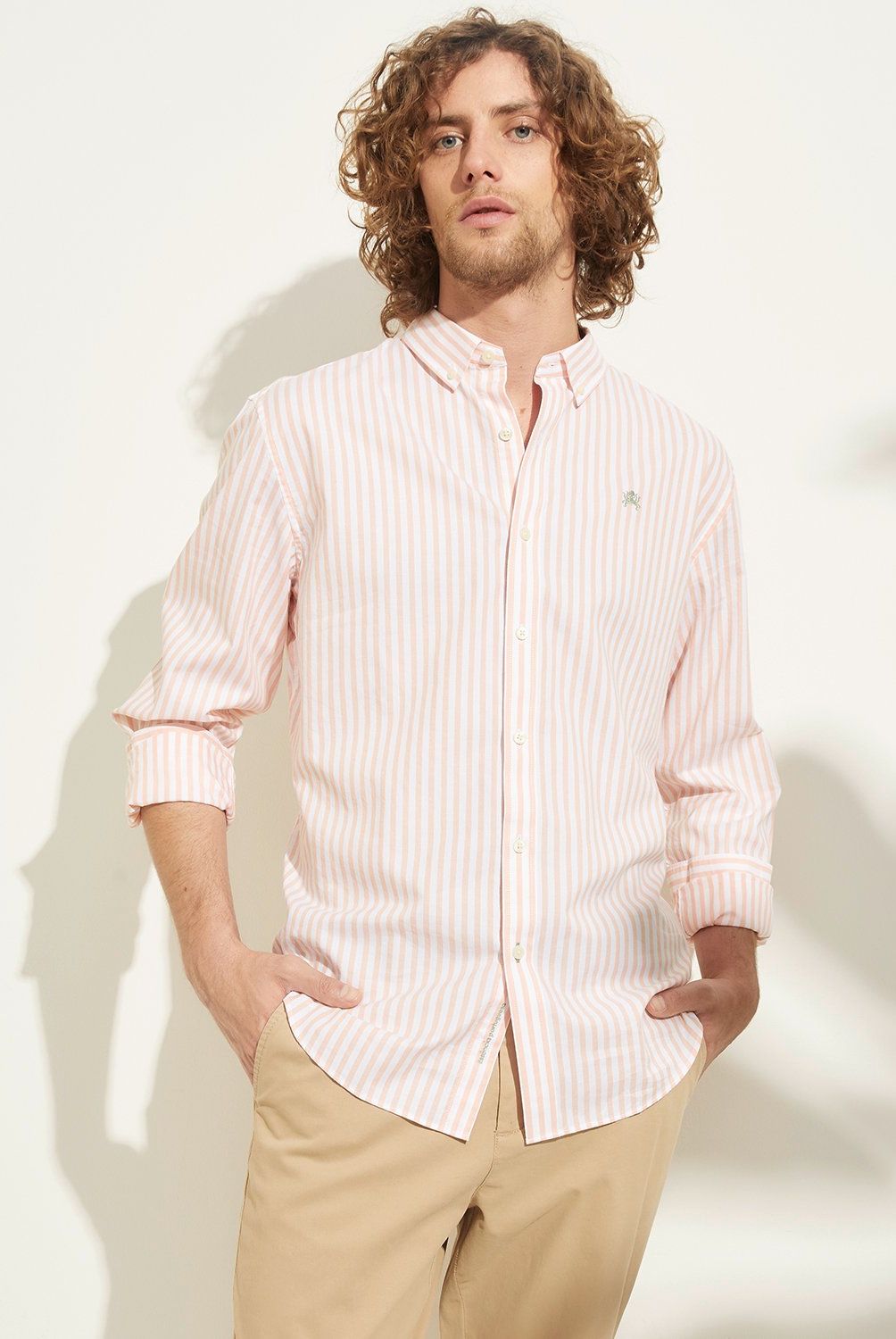 CASCAIS - Camisa Manga Larga Algodón Slim Fit Hombre Cascais
