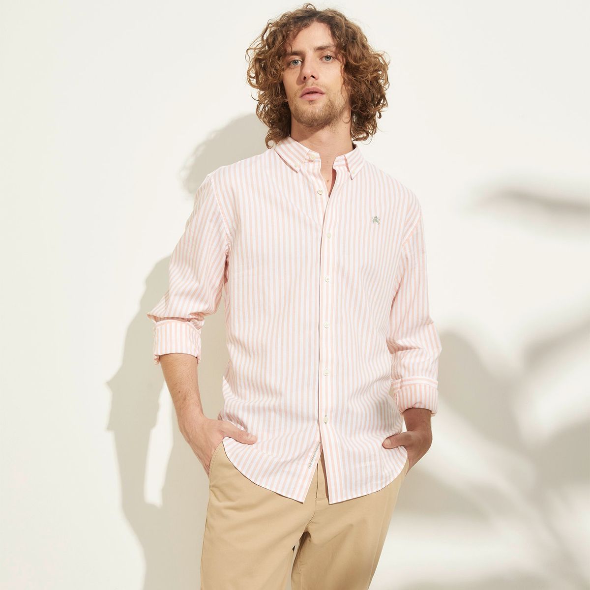 CASCAIS - Camisa Manga Larga Algodón Slim Fit Hombre Cascais