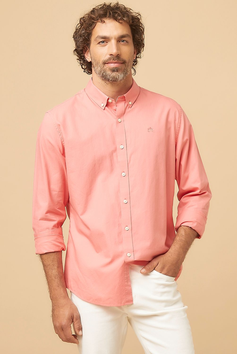 CASCAIS - Camisa Manga Larga Algodón Slim Fit Hombre Cascais