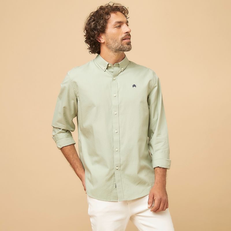 CASCAIS - Camisa Manga Larga Algodón Slim Fit Hombre Cascais
