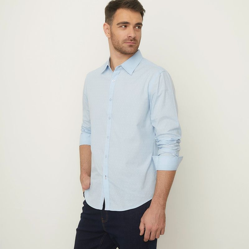 NEWPORT - Camisa Manga Larga Slim Fit Hombre Newport