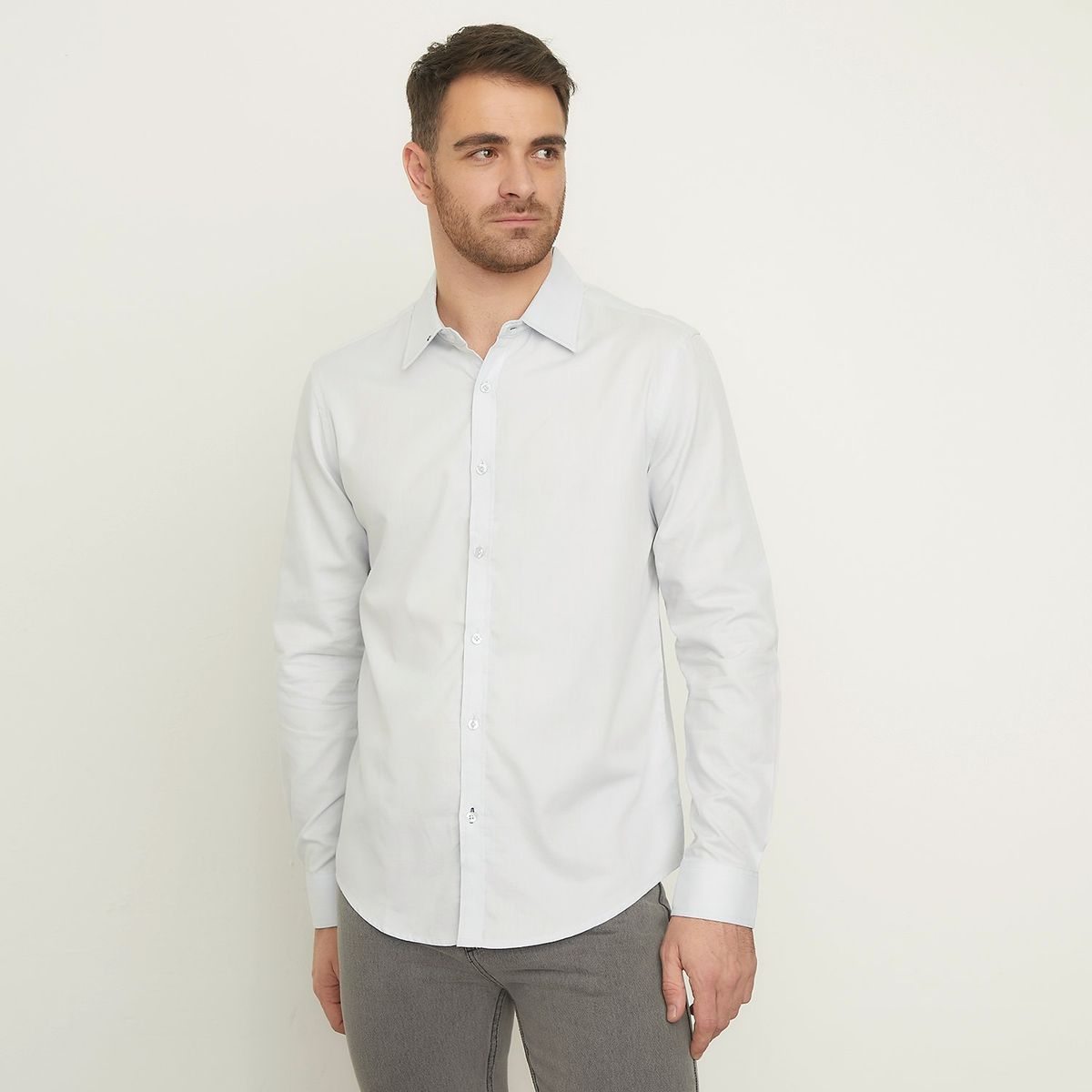 NEWPORT - Camisa Manga Larga Casual Slim Fit Hombre Newport
