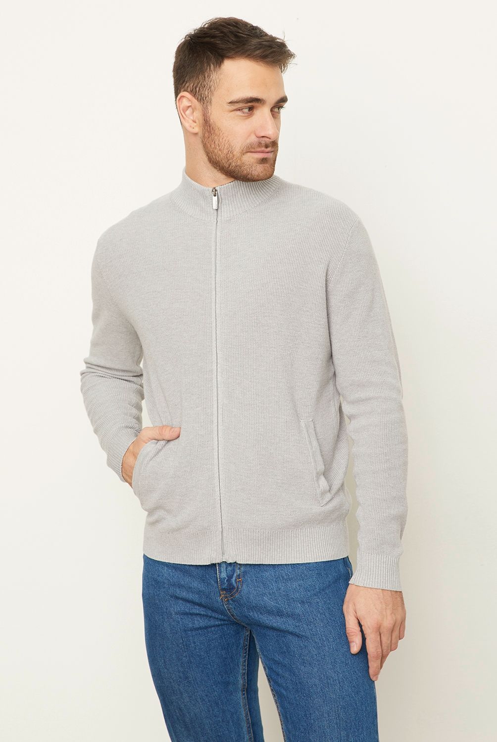 NEWPORT - Sweater Full Zipper Casual Regular Hombre Newport
