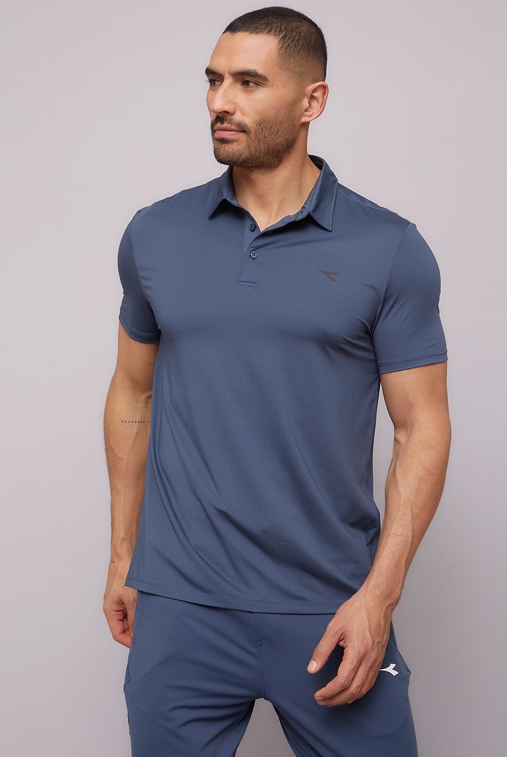 DIADORA - Polera Polo Deportiva Manga Corta Hombre Diadora