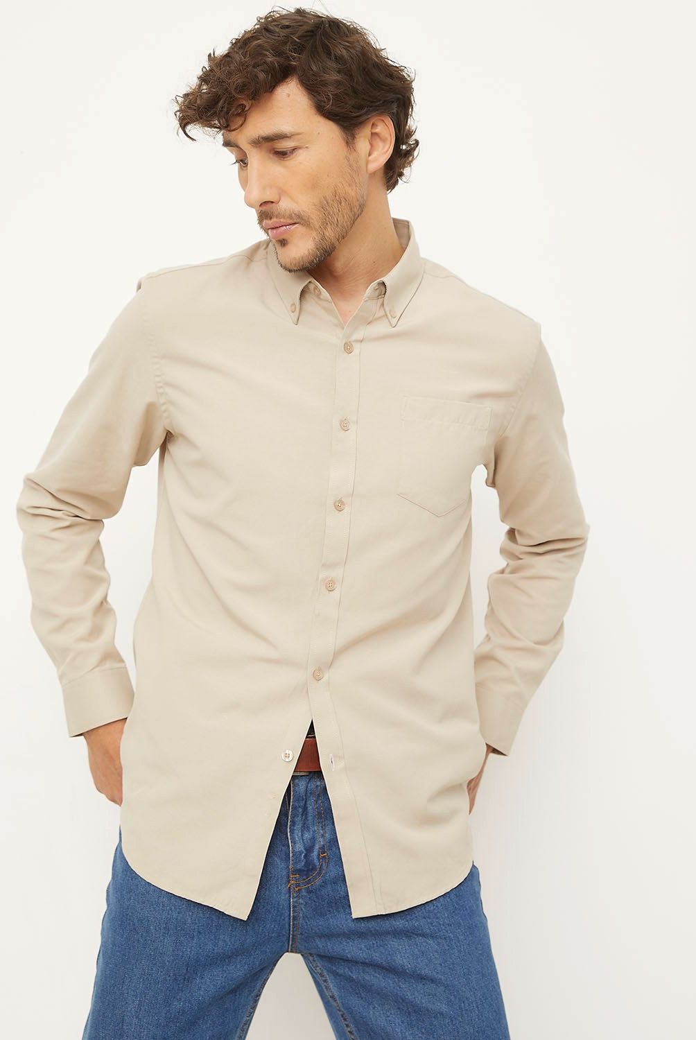 NEWPORT - Camisa Manga Larga Casual Hombre Newport