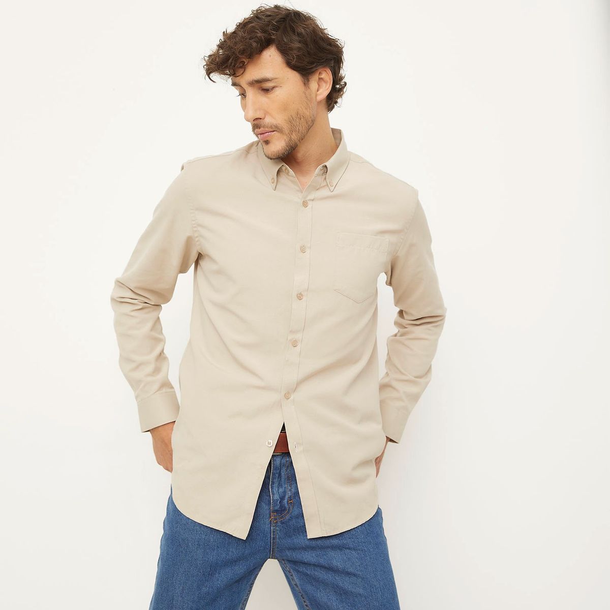 NEWPORT - Camisa Manga Larga Casual Hombre Newport