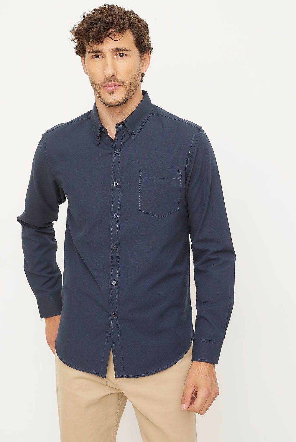 NEWPORT - Camisa Manga Larga Casual Hombre Newport