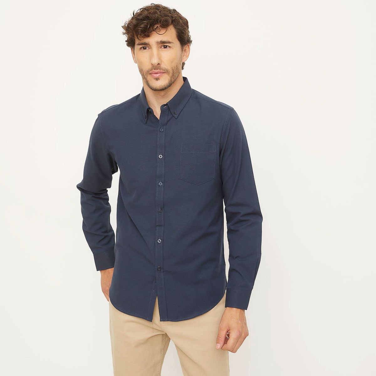 NEWPORT - Camisa Manga Larga Casual Hombre Newport