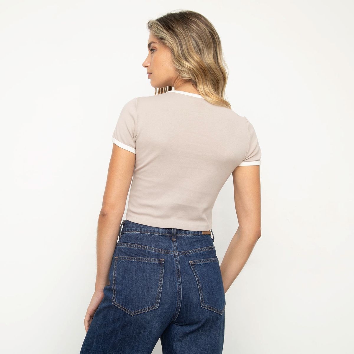 SYBILLA - Polera Manga Corta Algodón Mujer Sybilla