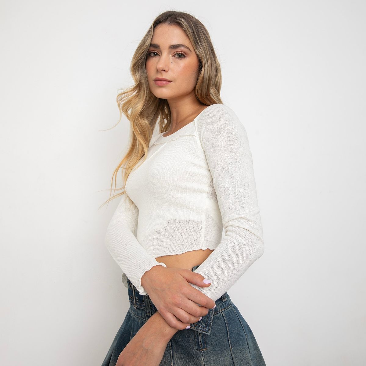 SYBILLA - Polera Manga Larga Mujer Sybilla