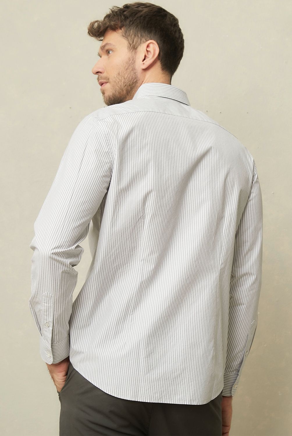 WOLF&HANK - Camisa Casual Hombre Wolf&Hank Slim Fit Algodón