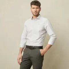 WOLF&HANK - Camisa Manga Larga Hombre Slim Fit Algodón