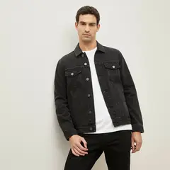 WOLF&HANK - Chaqueta Denim Algodón Hombre Clásica Negra