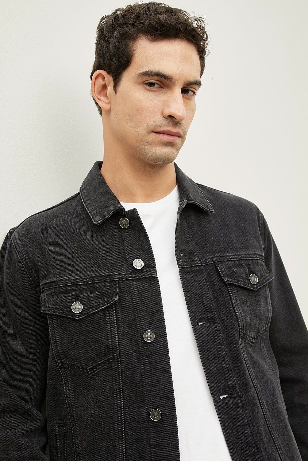 WOLF&HANK - Chaqueta Denim Algodón Hombre Wolf&Hank Clásica Negra