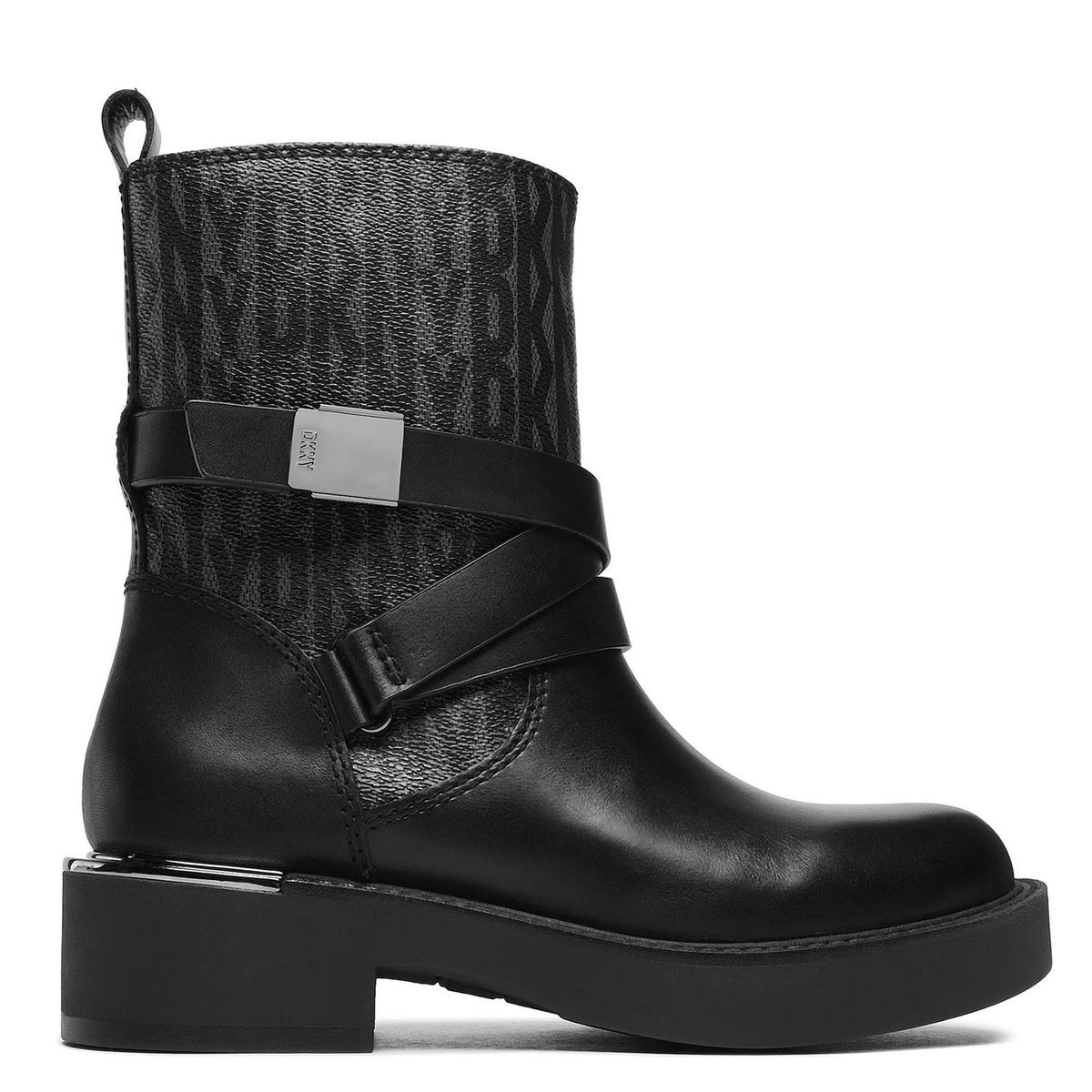 DKNY - Botín Biker Mujer Cuero Negro DKNY