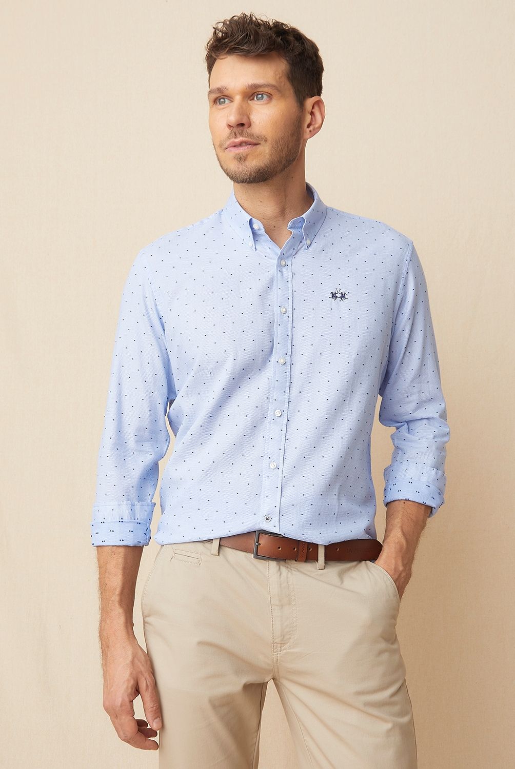 LA MARTINA - Camisa Manga Larga Casual Regular Fit Hombre La Martina