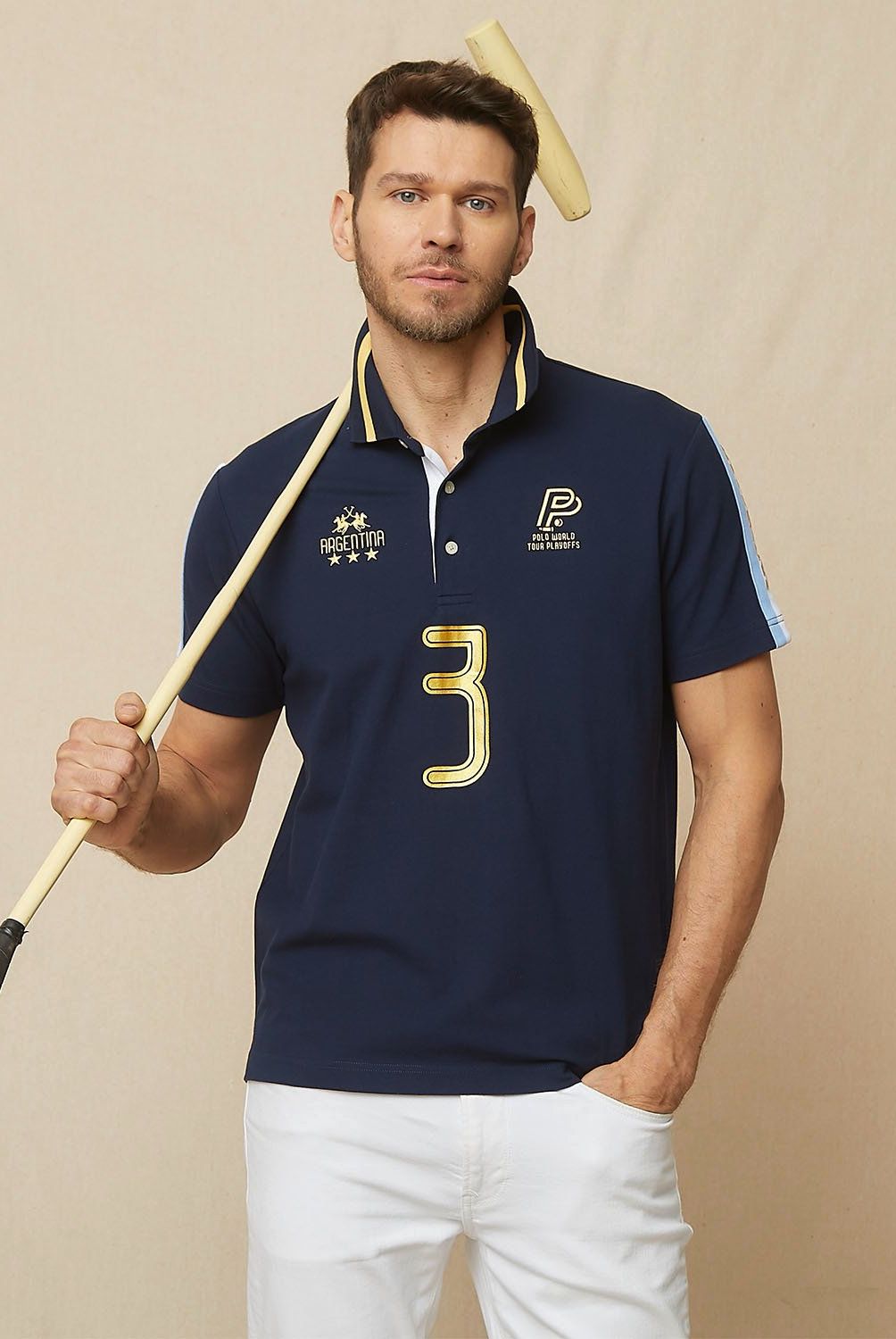 LA MARTINA - Polera Casual Manga Corta Hombre La Martina